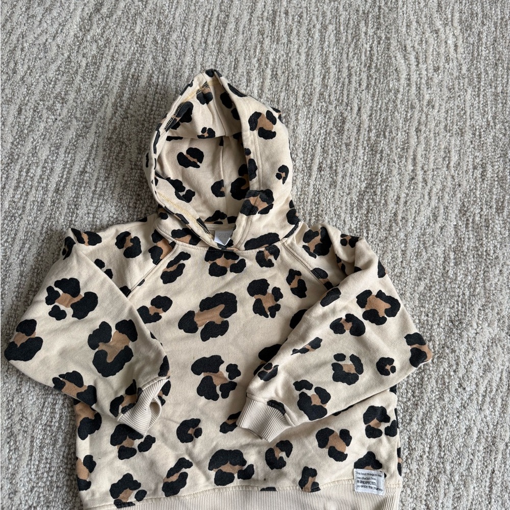 ZARA 7 Leopard Print Kids Hoodie